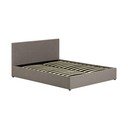 Siva oblazinjena zakonska postelja s prostorom za shranjevanje z letvenim dnom 180x200 cm Nahiri – Kave Home