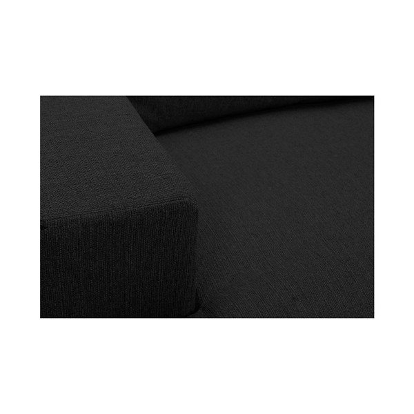 Črna kotna zofa Windsor & Co Sofas Daphne, levi kot-image-1