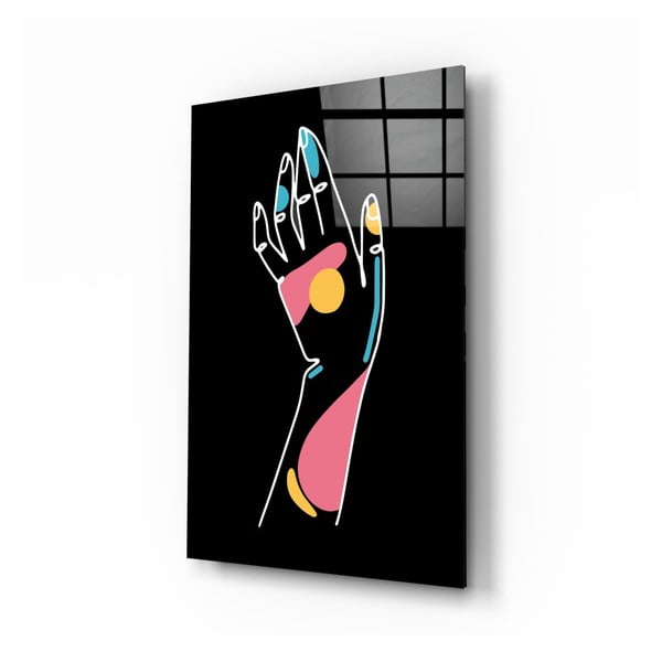Steklena slika Insigne Abstract Colored Hand, 46 x 72 cm