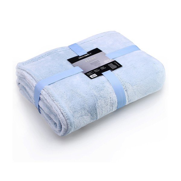 Svetlo modra odeja iz mikrovlaken DecoKing Fluff BabyBlue, 170 x 210 cm-image-3