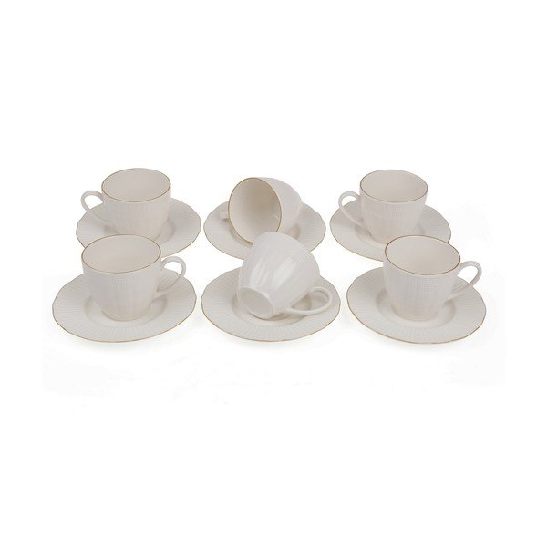 Komplet 6 porcelanskih skodelic za kavo s podstavki Kutahya Café, 200 ml-image-2