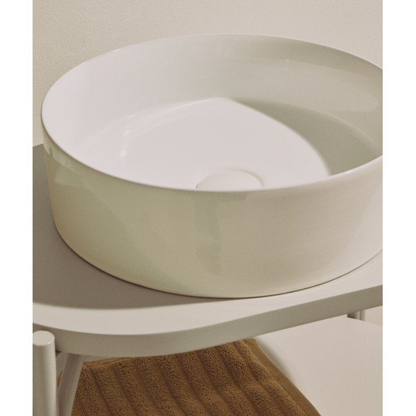 Bel keramičen okrogel umivalnik ø 36 cm Ovara – Kave Home-image-3