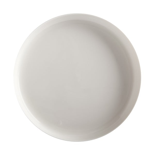 Bel porcelanast krožnik z dvignjenim robom Maxwell & Williams Basic, ø 28 cm