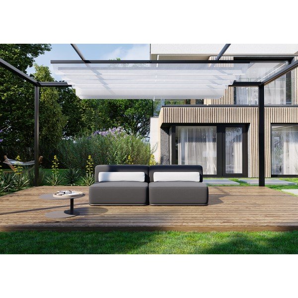 Temno siv vrtni modularni kavč 204 cm Straw – Sit Sit-image-1