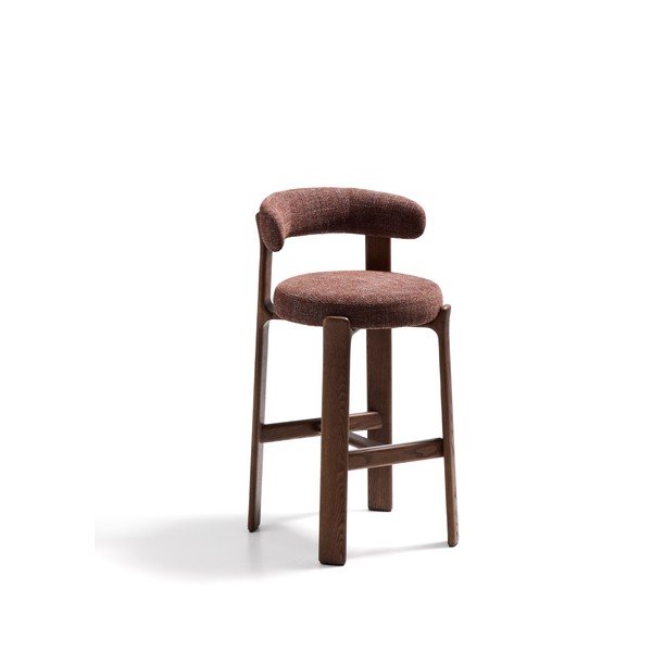 Barski stol iz masivnega jesena v rjavi barvi (višina sedeža 75 cm) Granite – Kave Home