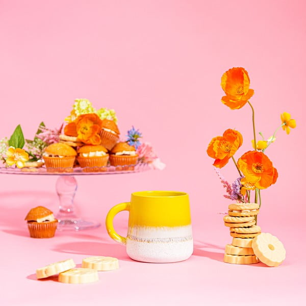 Rumena lončena skodelica 360 ml Mojave – Sass & Belle-image-1