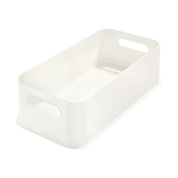 Bela škatla za shranjevanje iDesign Eco Handled, 21,3 x 43 cm