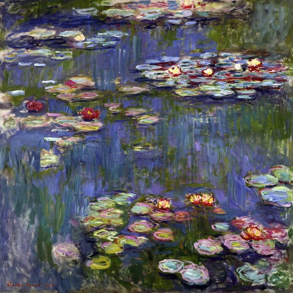 Slika reprodukcija 70x70 cm Water Lilies, Claude Monet – Fedkolor