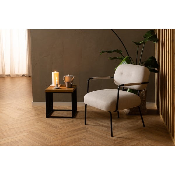 Stranska mizica z mizno ploščo v hrastovem dekorju 40x40 cm Strington – Actona-image-2