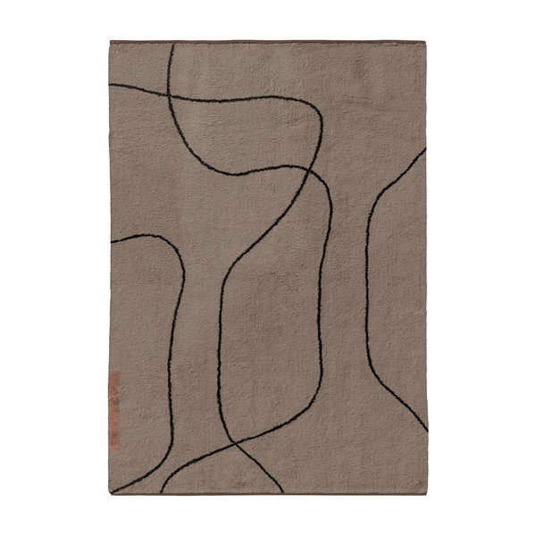 Rjava pralna bombažna preproga 140x200 cm Shadow – Mette Ditmer Denmark