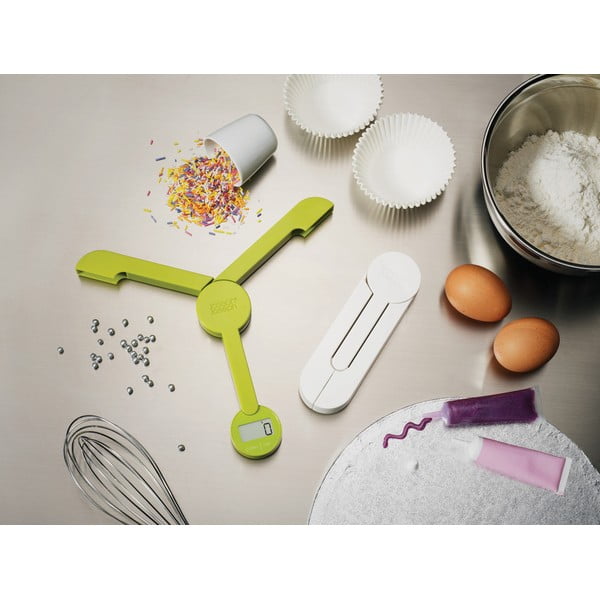 Zelena zložljiva digitalna kuhinjska tehtnica Joseph Joseph TriScale-image-1