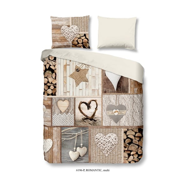 Bombažno posteljno perilo za eno osebo Dobro jutro, romantično, 140 x 200 cm