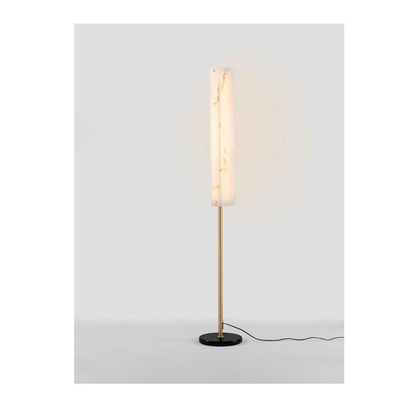 Kremno bela/medeninasta LED stoječa svetilka v marmornem dekorju (višina 160 cm) Aider – Nova Luce-image-4