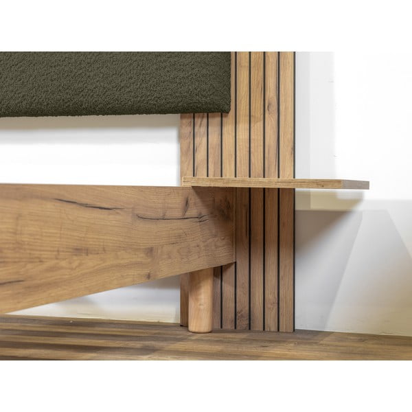 Zelena zakonska postelja z letvenim dnom 160x200 cm Lior – Bobochic Paris-image-3