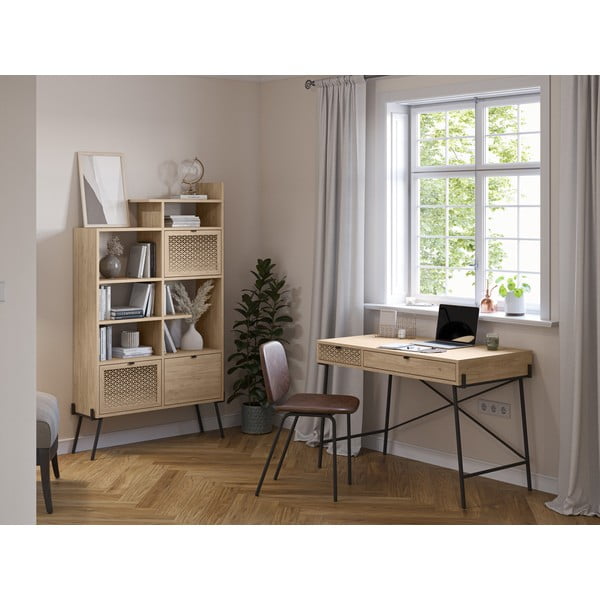 Regal v hrastovem dekorju 95x170 cm Ecrin – Marckeric-image-1