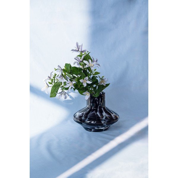 Rjava steklena ročno izdelana vaza (višina 28 cm) Glom – noo.ma-image-2