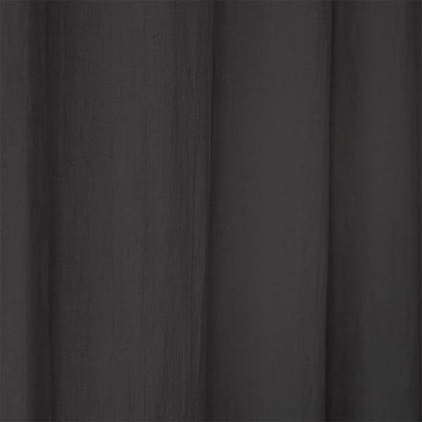 Temno siva lanena zavesa z zankami Linen Tales Night Time, 250 x 140 cm-image-1