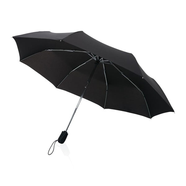 Črni vetrovni zložljivi dežnik XD Design