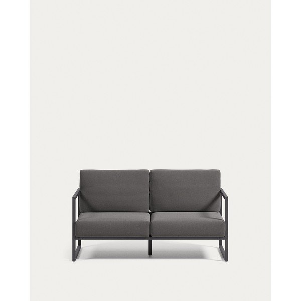 Temno siv aluminijast vrtni kavč Comova – Kave Home-image-3