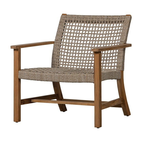 Vrtni fotelj iz masivnega lesa v bež in naravni barvi Copper – Exotan