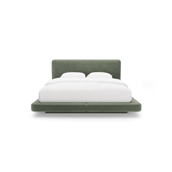 Zelena oblazinjena zakonska postelja 200x200 cm Linea – Micadoni -image-3