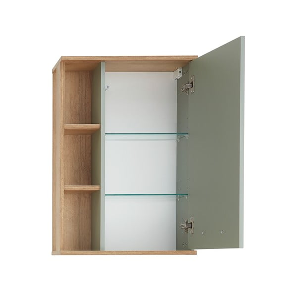 Zelena stenska kopalniška omarica iz hrastovega dekorja 51x75 cm Set 963 - Pelipal-image-2