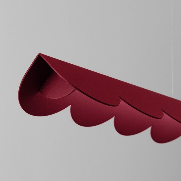 Bordo rdeča aluminijasta LED viseča svetilka BISCUIT – Thoro-image-3