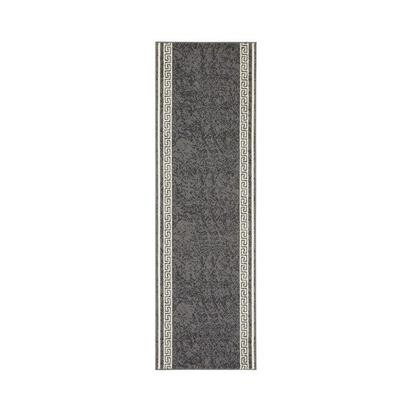 Siva preproga z belimi podrobnostmi Hanse Home Ornament, 80 x 450 cm