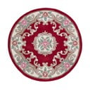 Rdeča volnena preproga Flair Rugs Aubusson, ⌀ 120 cm