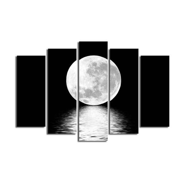 Večdelna slika Bela luna, 105 x 70 cm