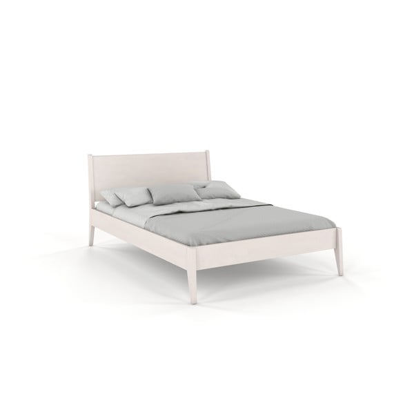 Bela zakonska postelja iz masivne bukve 140x200 cm Visby Radom – Skandica