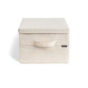 Bež tekstilna škatla za shranjevanje s pokrovom 31x41x22 cm Soft Storage Medium – Bigso