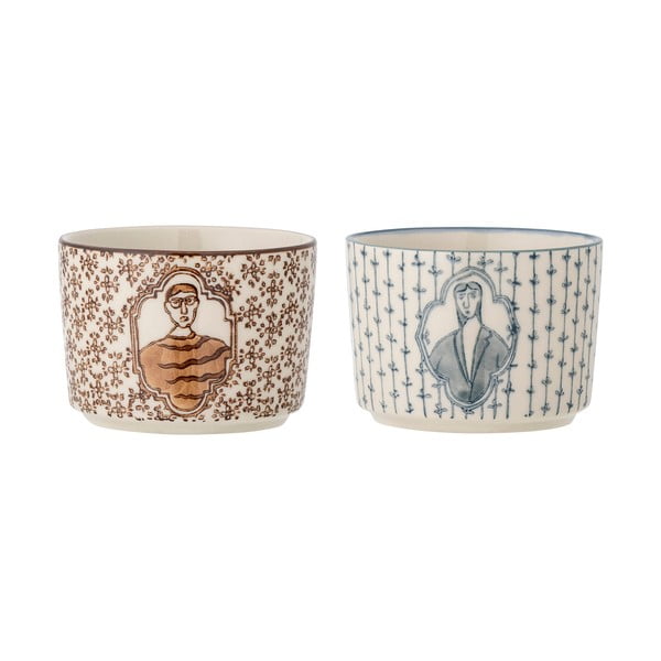 Kremno bele lončene skledice v kompletu 2 ks 230 ml Tonia – Bloomingville