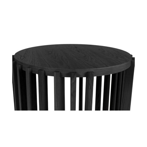 Črna stranska mizica Woodman Drum, ø 53 cm-image-4