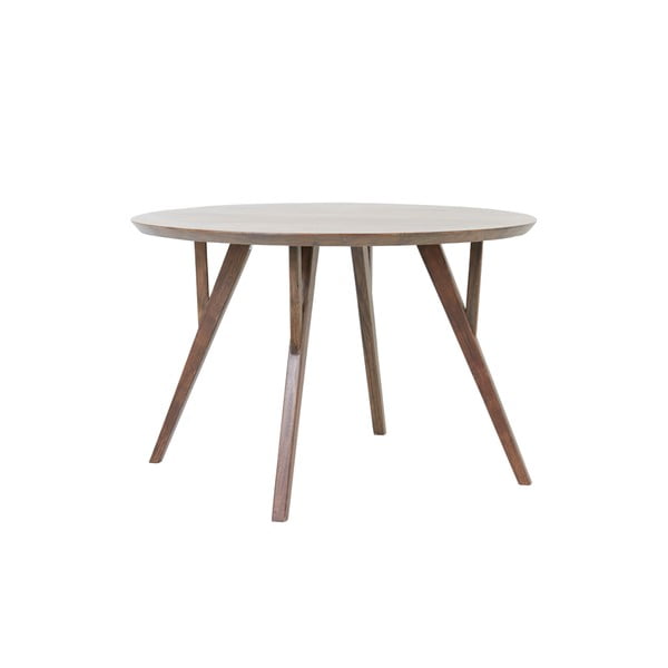 Rjava okrogla jedilna miza z mizno ploščo iz akacije ø 140 cm Quenza – Light & Living
