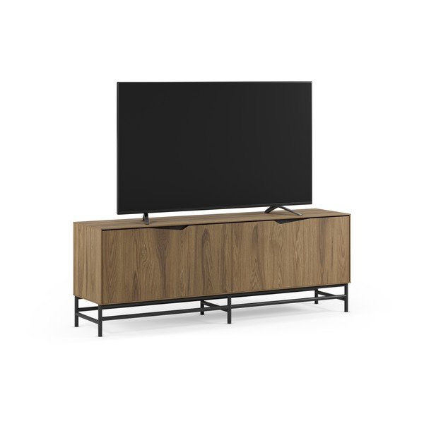Črna/v naravni barvi TV omarica v hrastovem dekorju 150x61x35 cm Aiden – Marckeric-image-2