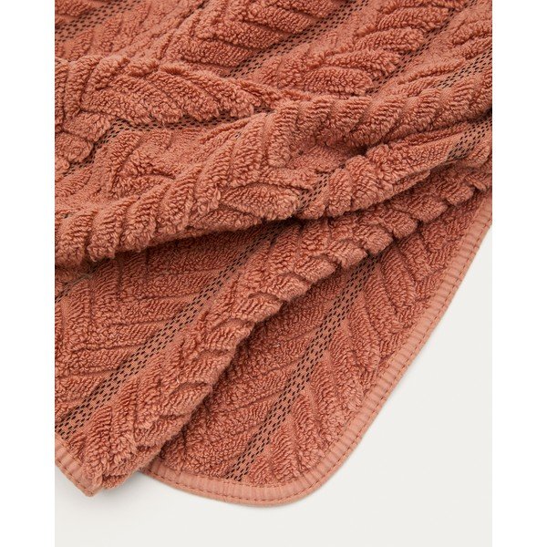Frotirna bombažna brisača v barvi terakote 50x90 cm Rune – Kave Home-image-2