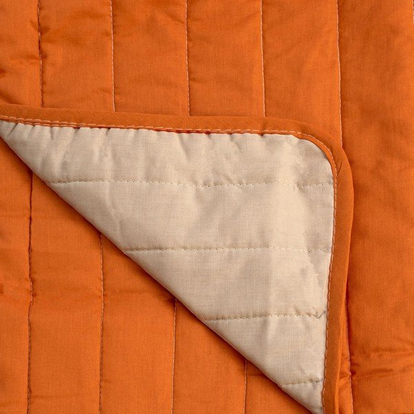 Oranžno/bež bombažno prešito pregrinjalo 240x260 cm Dash – Happy Friday-image-4