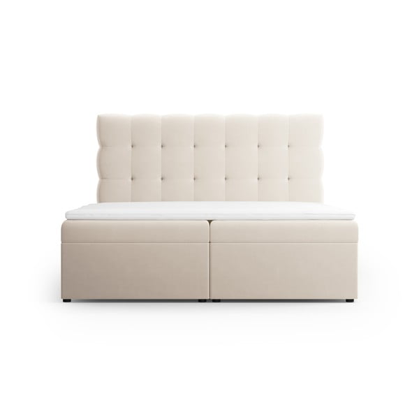 Bež boxspring postelja s prostorom za shranjevanje 180x200 cm Bali – Cosmopolitan Design-image-2