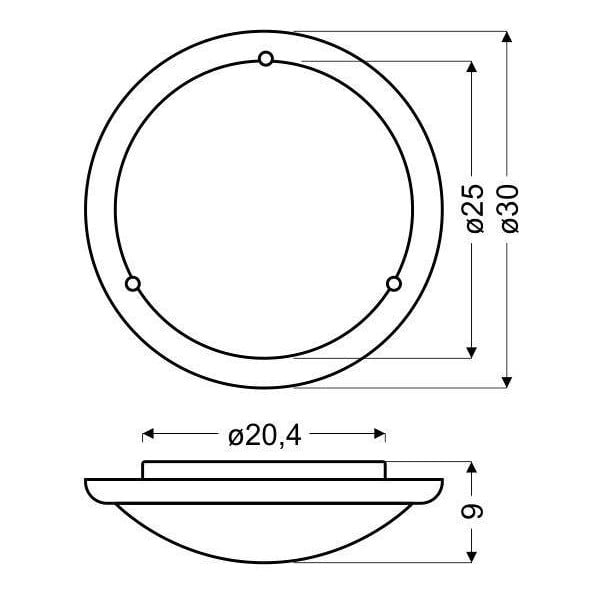 Bela/naravna LED stropna svetilka s steklenim senčnikom ø 30 cm Pine – Candellux Lighting-image-1