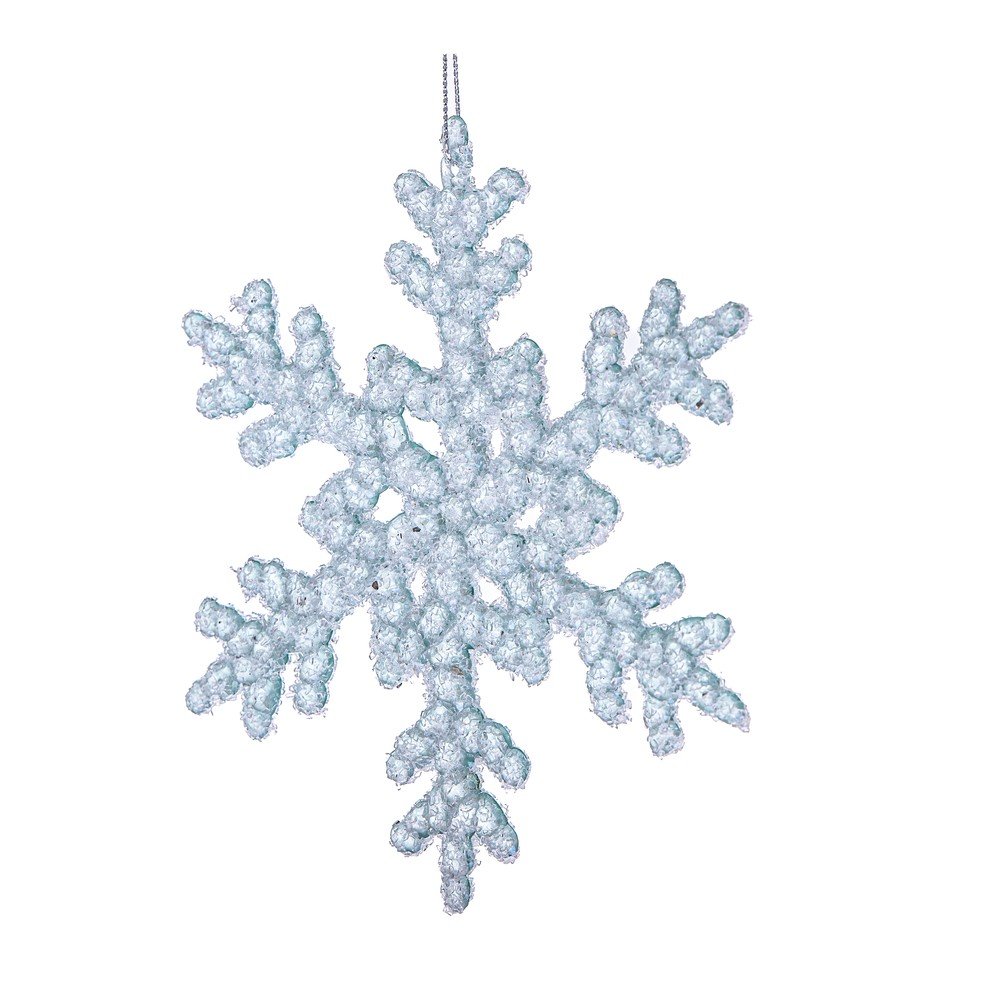 Steklen okrasek za jelko ø 6 cm Snowflake