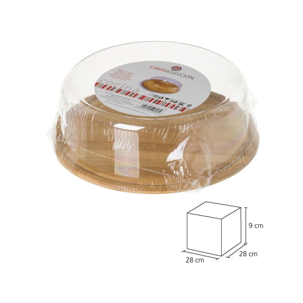 Okrogel bambusov pladenj s pokrovom Casa Selección Bamboo-image-4