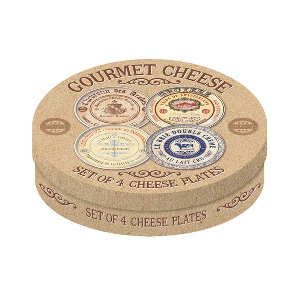 Komplet 4 keramičnih desertnih krožnikov Creative Tops Gourmet Cheese-image-1