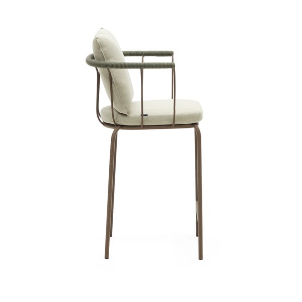 Svetlo zeleni vrtni barski stolček Salguer - Kave Home-image-2