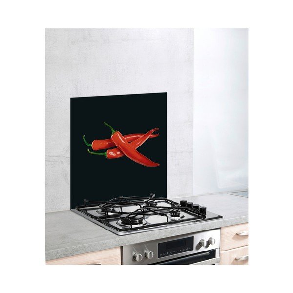 Steklena stenska zaščita za štedilnik Wenko Peperoni, 60 x 70 cm-image-2