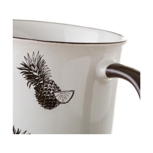 Bela keramična skodelica Unimasa Pineapple, 325 ml-image-1