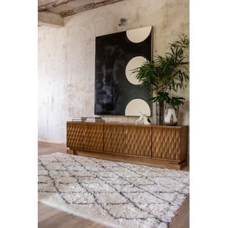 Kremno bela pralna ročno tkana volnena preproga 200x300 cm Berber Soul – Lorena Canals