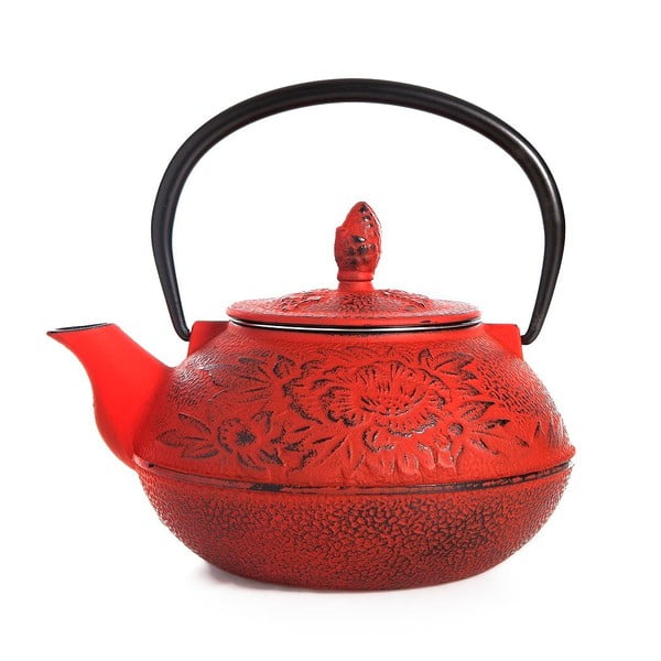 Čajnik iz rdečega litega železa Bambum Taşev Linden, 800 ml