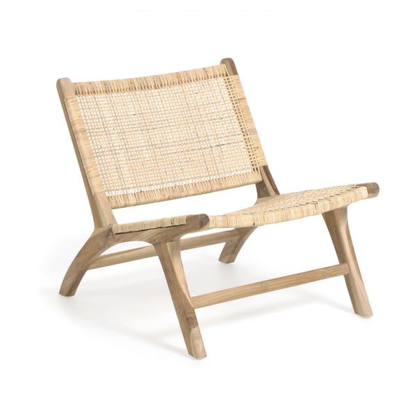 Pleten fotelj v naravni barvi Beida – Kave Home