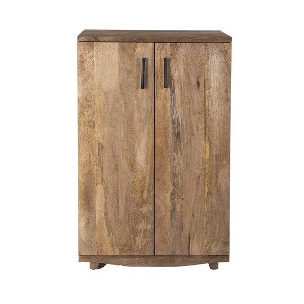 Vinska omara iz masivnega manga v naravni barvi število steklenic 12, 74x122x46 cm Bombay – Interia Home & Living